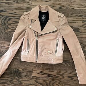 Juicy couture lamb leather moto jacket